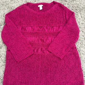 Chico's Fuchsia Textured Sweater